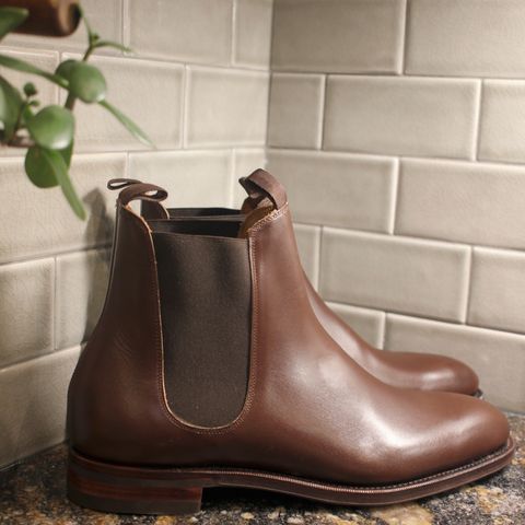 Meermin Chelsea Boot in Du Puy Brown Box Calf