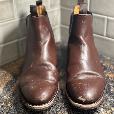 Meermin Chelsea Boot in Du Puy Brown Box Calf