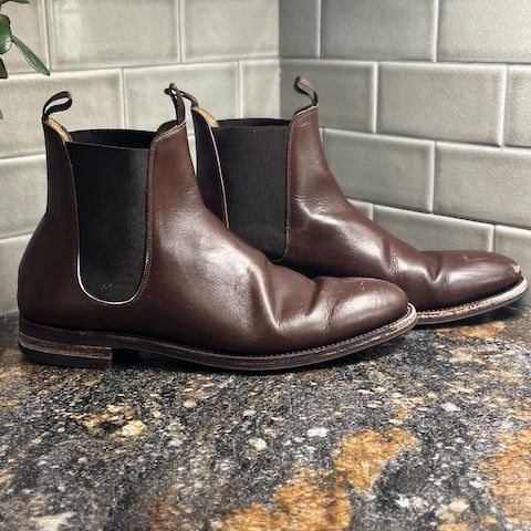 Meermin Chelsea Boot in Du Puy Brown Box Calf