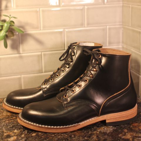 Nicks Free Range in Horween Black Teacore Chromexcel