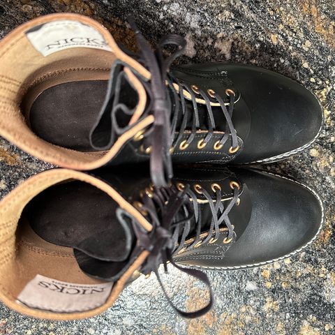 Nicks Free Range in Horween Black Teacore Chromexcel
