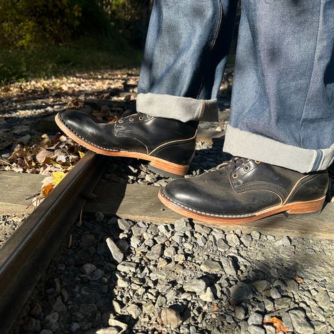 Nicks Free Range in Horween Black Teacore Chromexcel