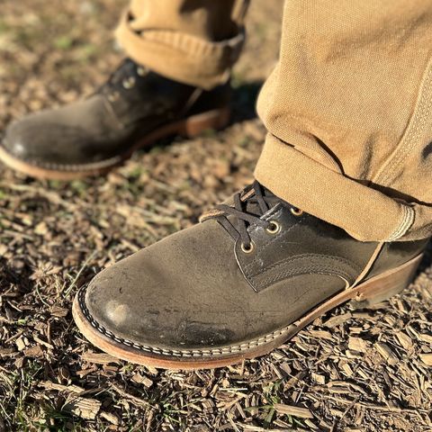Nicks Free Range in Horween Black Teacore Chromexcel