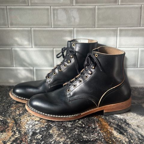 Nicks Free Range in Horween Black Teacore Chromexcel