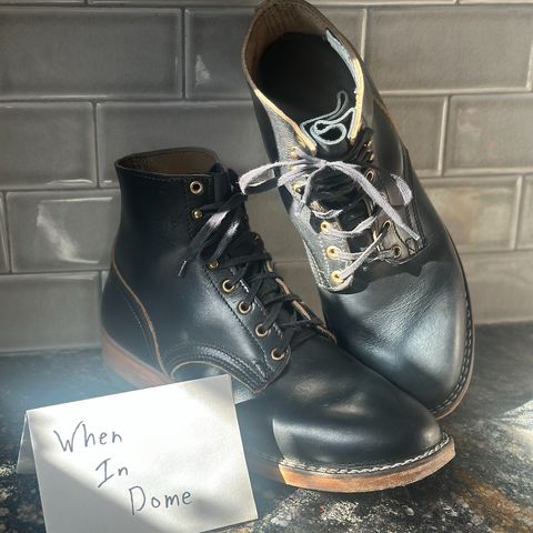 Nicks Free Range in Horween Black Teacore Chromexcel
