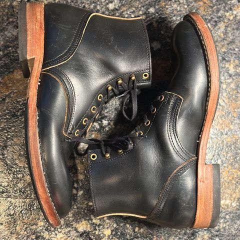 Nicks Free Range in Horween Black Teacore Chromexcel