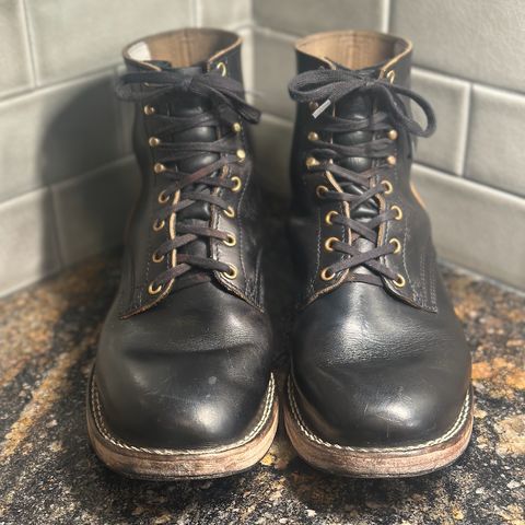Nicks Free Range in Horween Black Teacore Chromexcel