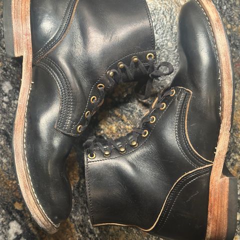 Nicks Free Range in Horween Black Teacore Chromexcel