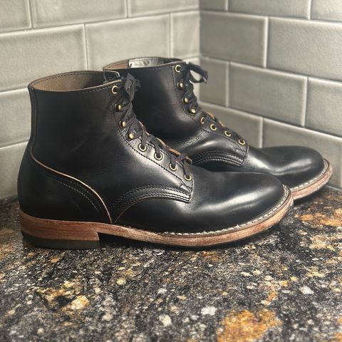 Nicks Free Range in Horween Black Teacore Chromexcel