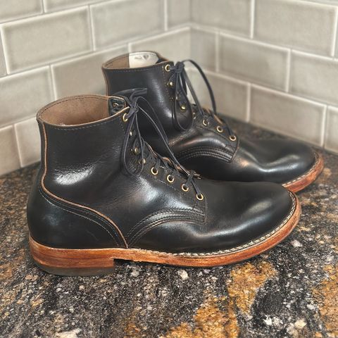 Nicks Free Range in Horween Black Teacore Chromexcel
