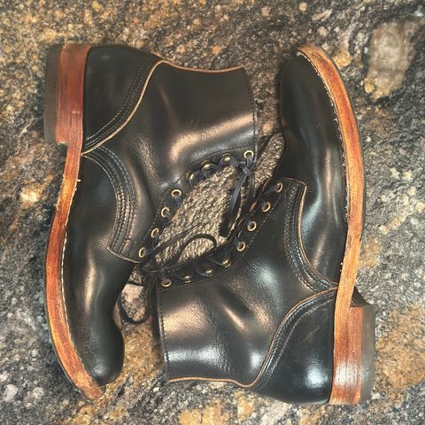 Nicks Free Range in Horween Black Teacore Chromexcel