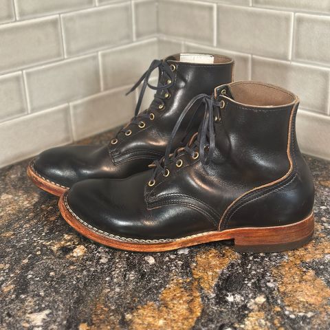 Nicks Free Range in Horween Black Teacore Chromexcel