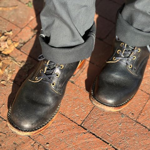 Nicks Free Range in Horween Black Teacore Chromexcel