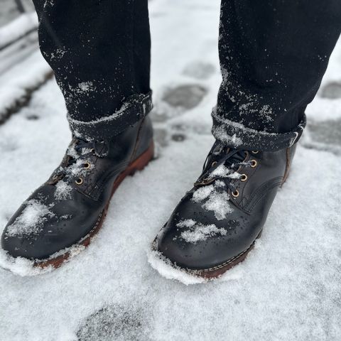 Nicks Free Range in Horween Black Teacore Chromexcel