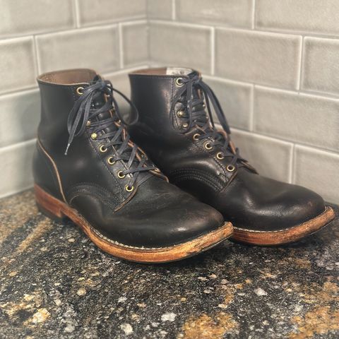 Nicks Free Range in Horween Black Teacore Chromexcel