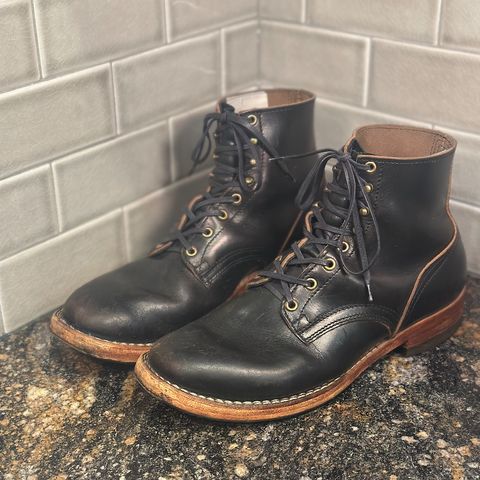 Nicks Free Range in Horween Black Teacore Chromexcel