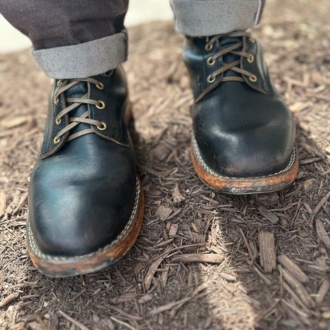Nicks Free Range in Horween Black Teacore Chromexcel