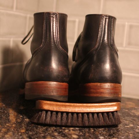 Nicks Free Range in Horween Black Teacore Chromexcel