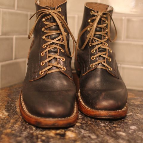 Nicks Free Range in Horween Black Teacore Chromexcel