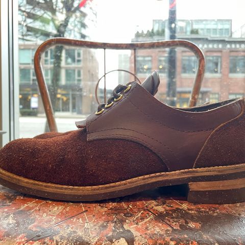 View photo of Self-Made Work Oxford in LaBelle Supply Walnut Oil Tanned Loggertan