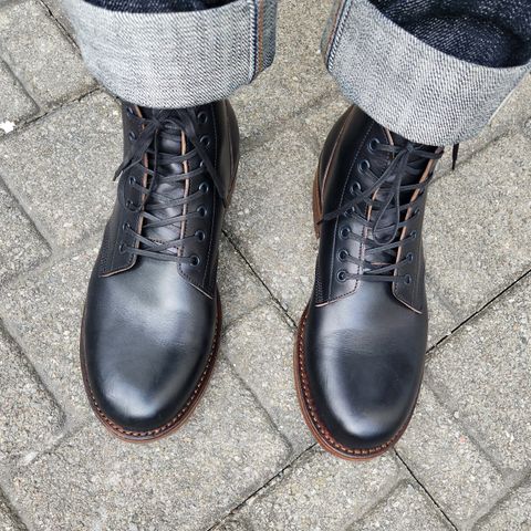 View photo of Oak Street Bootmakers Field Boot in Horween Black Chromexcel