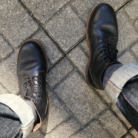 View photo of Oak Street Bootmakers Field Boot in Horween Black Chromexcel