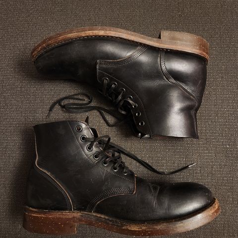 View photo of Oak Street Bootmakers Field Boot in Horween Black Chromexcel