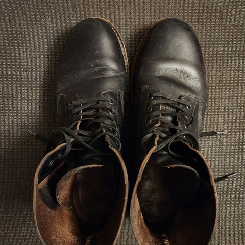 View photo of Oak Street Bootmakers Field Boot in Horween Black Chromexcel