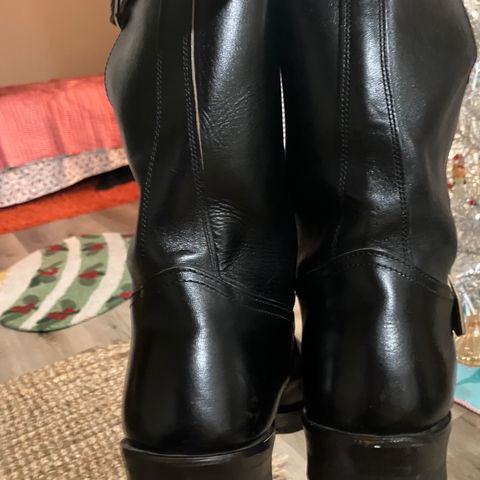 The Real McCoy's Buco Engineer Boots in Shinki Black Oiled Horsebutt