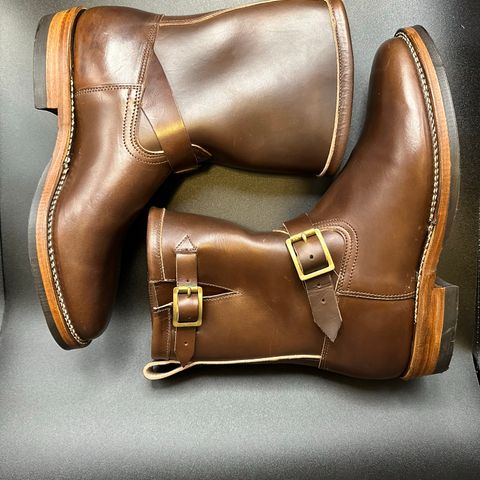 View photo of Viberg Engineer in Horween Brown Chromexcel Horsebutt