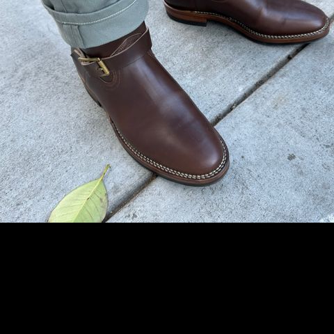 View photo of Viberg Engineer in Horween Brown Chromexcel Horsebutt