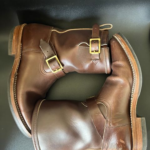 View photo of Viberg Engineer in Horween Brown Chromexcel Horsebutt