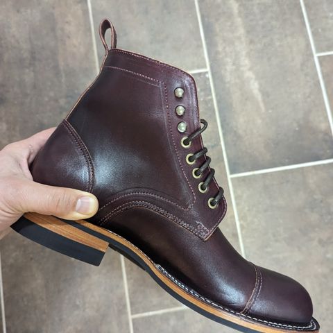 Bordon Tukano Boots in Wickett & Craig Burgundy Oiled Latigo
