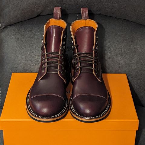 Bordon Tukano Boots in Wickett & Craig Burgundy Oiled Latigo