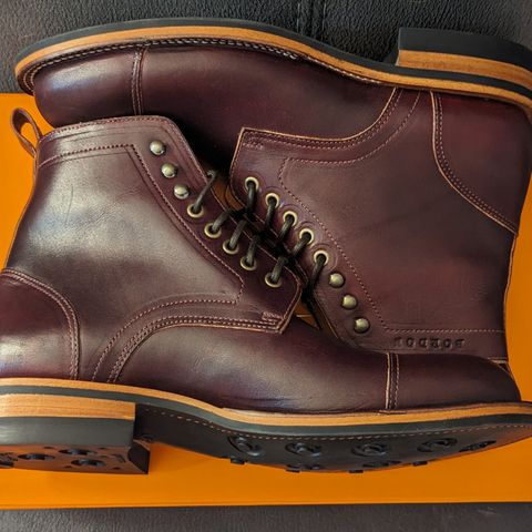 Bordon Tukano Boots in Wickett & Craig Burgundy Oiled Latigo