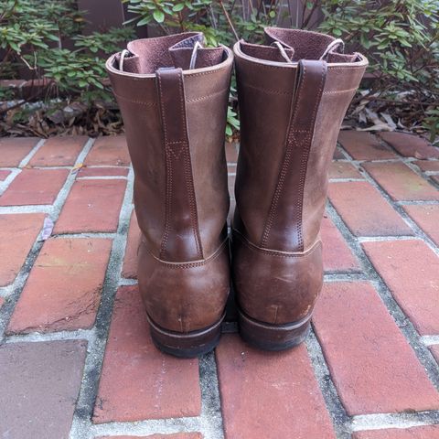 View photo of Rolling Dub Trio Griffin 8.5" Plain Toe Boots in Unknown Material