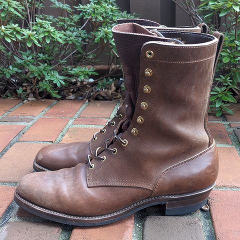 View photo of Rolling Dub Trio Griffin 8.5" Plain Toe Boots in Unknown Material