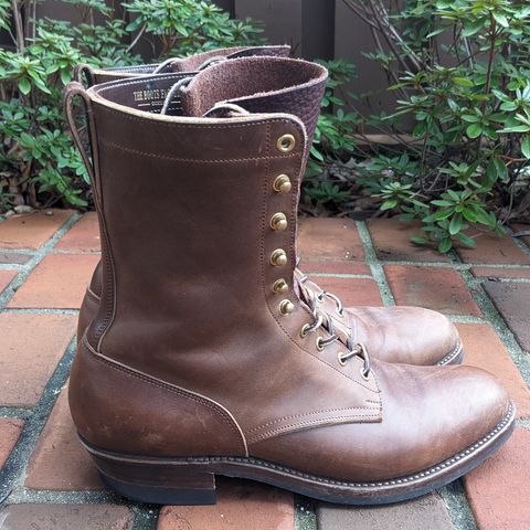 View photo of Rolling Dub Trio Griffin 8.5" Plain Toe Boots in Unknown Material