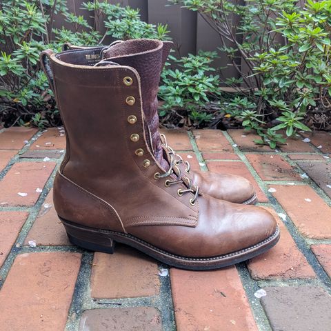 View photo of Rolling Dub Trio Griffin 8.5" Plain Toe Boots in Unknown Material