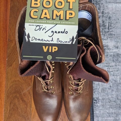 Rolling Dub Trio Griffin 8.5" Plain Toe Boots in Original Brown Horsebutt #1010