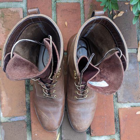 View photo of Rolling Dub Trio Griffin 8.5" Plain Toe Boots in Unknown Material