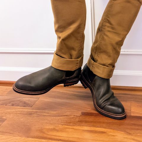 Meermin Chelsea Boot in Caper Green Waxy Shell Cordovan