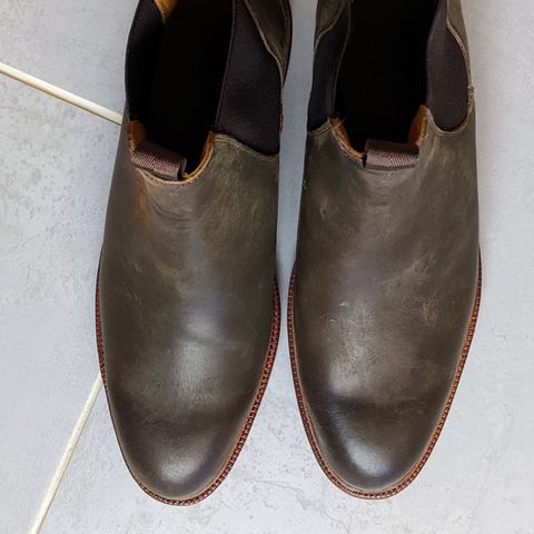 Meermin Chelsea Boot in Caper Green Waxy Shell Cordovan