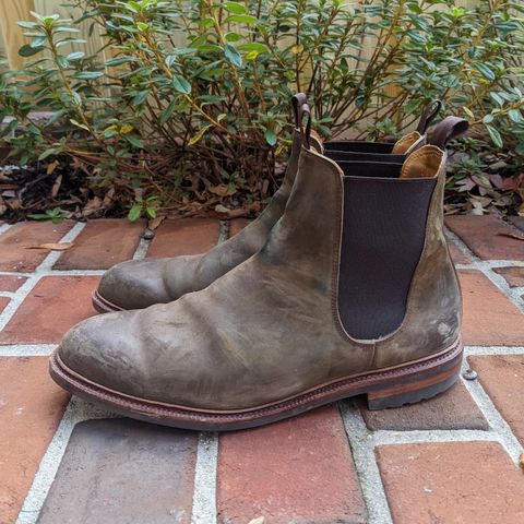 Meermin Chelsea Boot in Caper Green Waxy Shell Cordovan