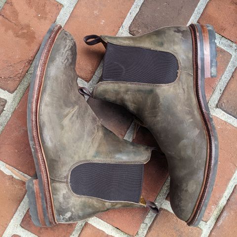 Meermin Chelsea Boot in Caper Green Waxy Shell Cordovan