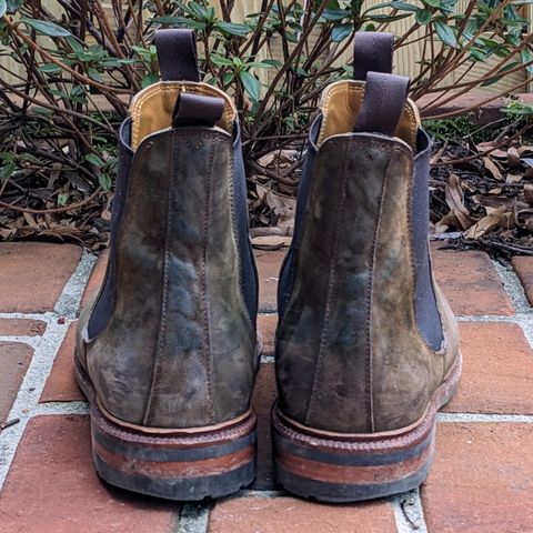 View photo of Meermin Chelsea Boot in Caper Green Waxy Shell Cordovan