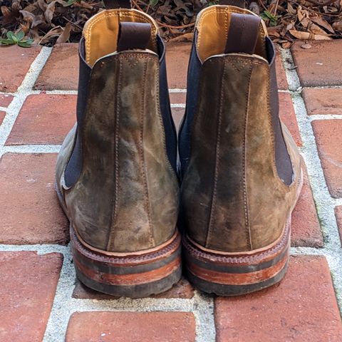 View photo of Meermin Chelsea Boot in Caper Green Waxy Shell Cordovan