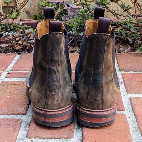 View photo of Meermin Chelsea Boot in Caper Green Waxy Shell Cordovan