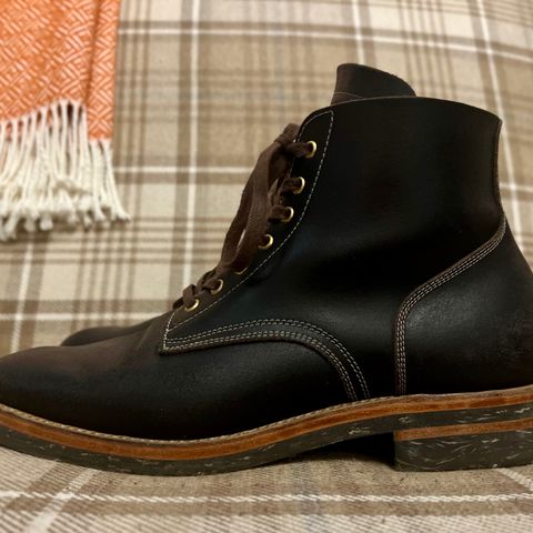 View photo of Sagara Boondocker in Horween Black Waxed Flesh