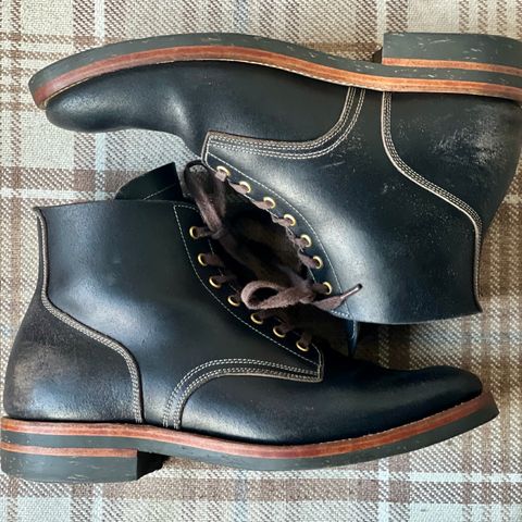 View photo of Sagara Boondocker in Horween Black Waxed Flesh